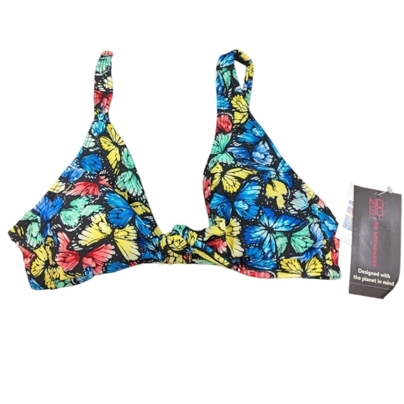 No Boundaries Juniors Butterfly Knot Bikini‎ Top Small 3-5 New With Tags - Picture 5 of 7